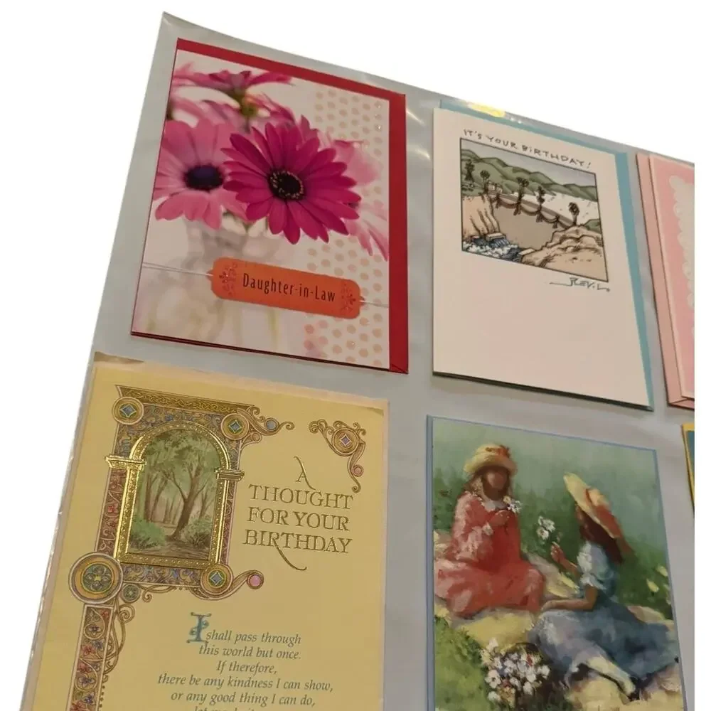 Lot 10 Birthday Cards Hallmark Shoebox Heartline Mixed‎ Designs with Envelopes